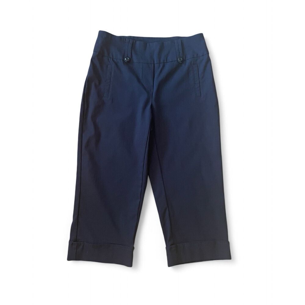 Reitmans Women's Navy Blue Straight Bermuda Pants Shorts Pull On Size 3 NWOT
